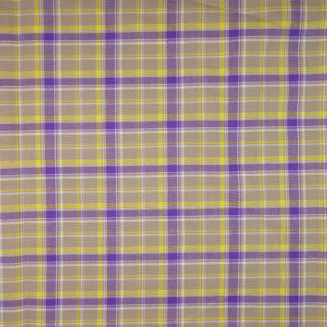 China Fabric for Shirt,Womens Slim Fit Shirt,Womens Stand Collar Shirt Yarn Dyed Check Natural Woven Fabric Cotton yellow purple color buy from China wholesaler bulk order at wholesale price free worldwide shipping Alibaba