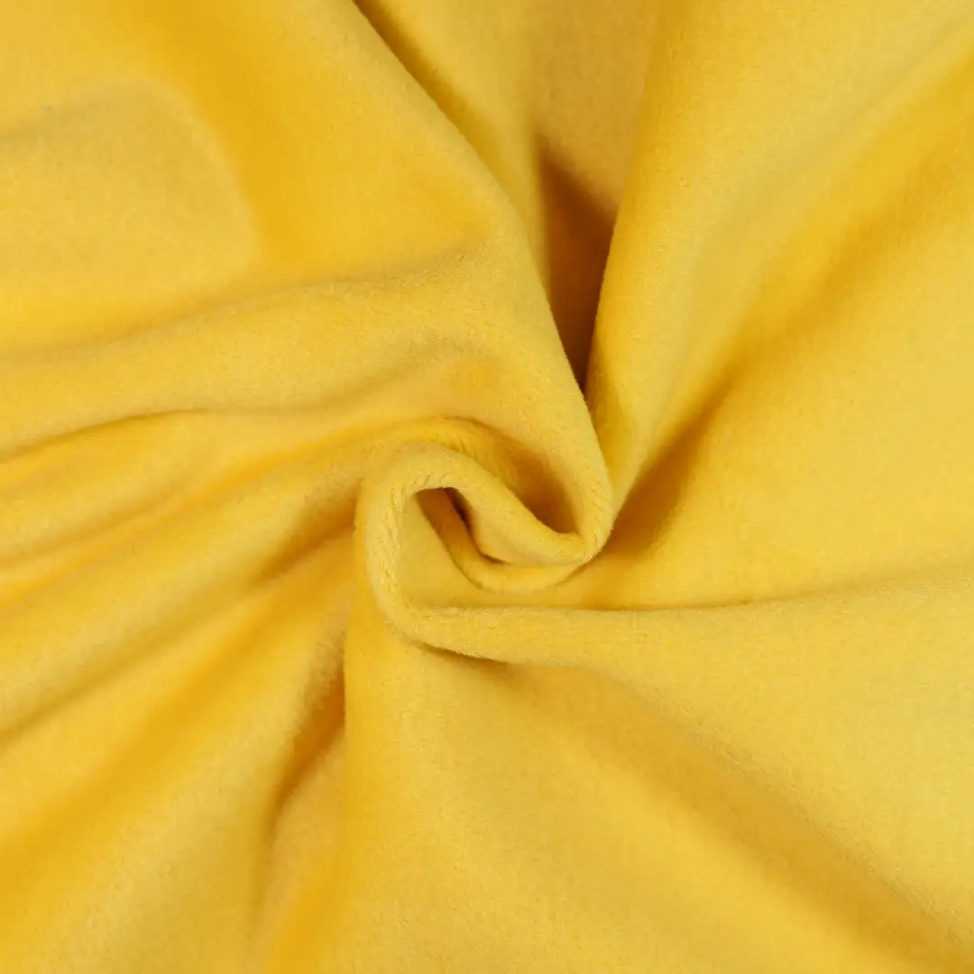 China Fabric for Jackets,Overcoat Fleece Knit Fabric Cotton Spandex Silk Polyester yellow color buy from China wholesaler bulk order at wholesale price free worldwide shipping Alibaba