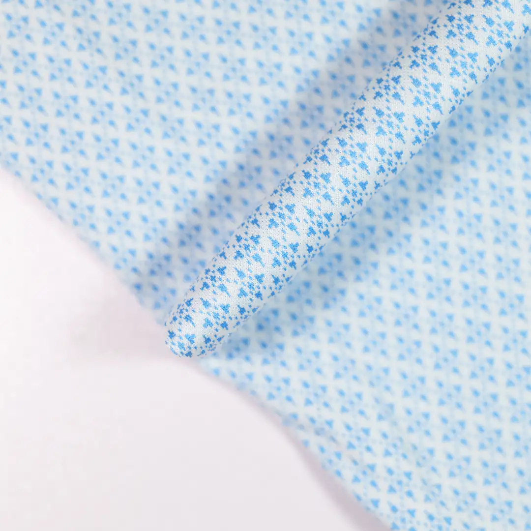 China Fabric for T-Shirt,Skirt,Backless Beach Dress Jacquard Knit Fabric Polyester blue color buy from China wholesaler bulk order at wholesale price free worldwide shipping Alibaba