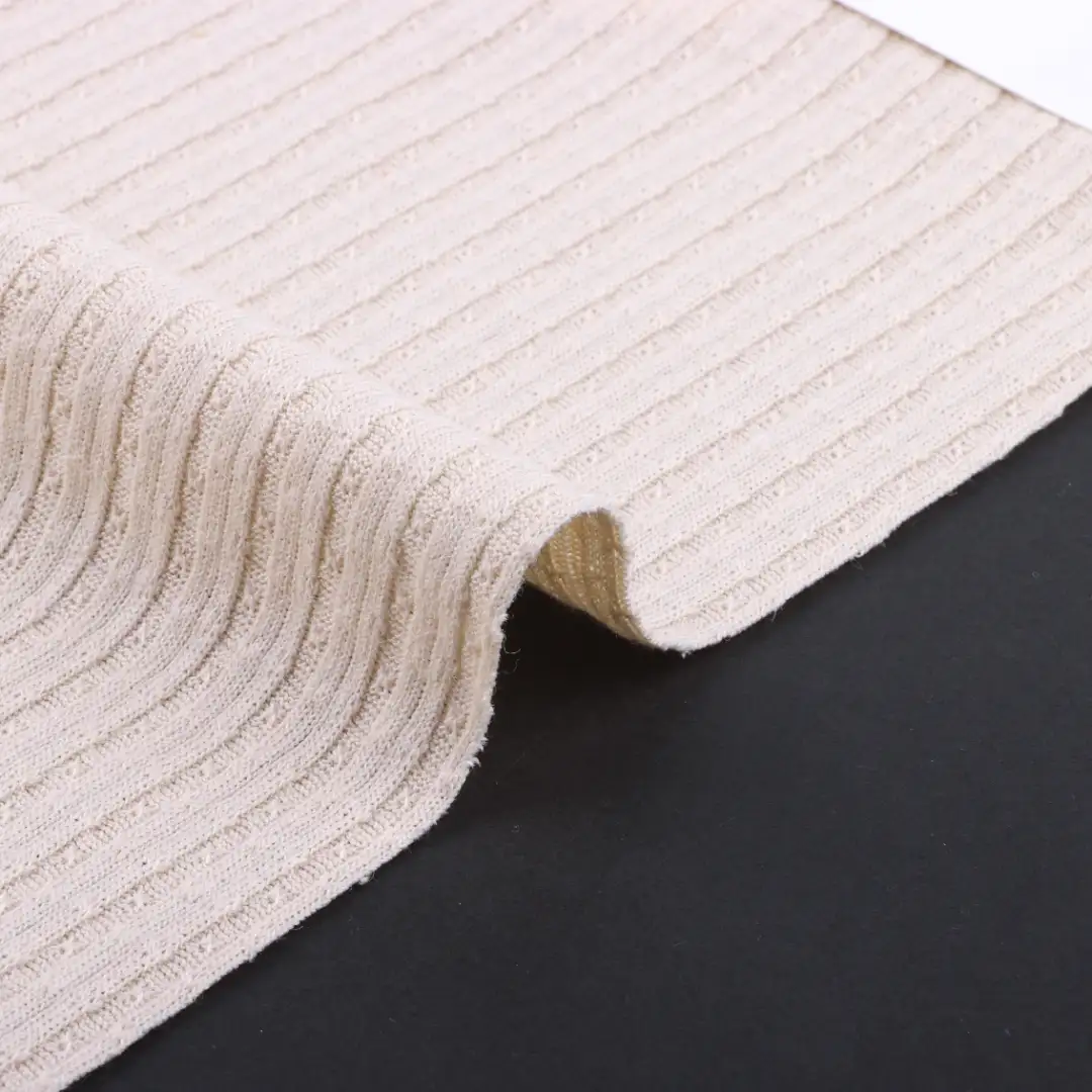 China Fabric for T-Shirt,Blouse,Lingerie,Leggings,Hoodie Jacquard Knit Fabric Polyester Rayon beige color buy from China wholesaler bulk order at wholesale price free worldwide shipping Alibaba