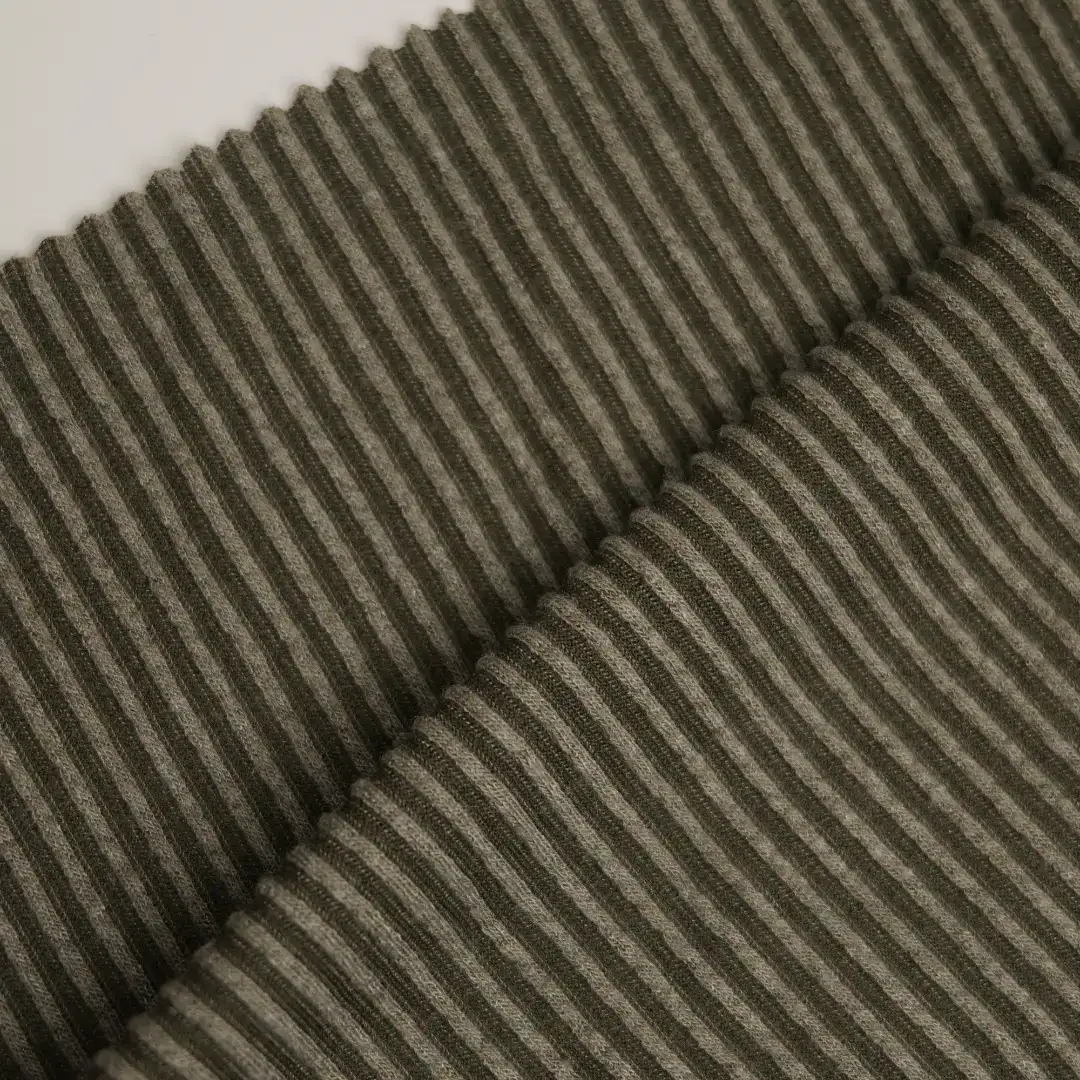 China Fabric for Knitted Jacket ,Hoodie  ,Over Shirt Rib Knit Fabric Polyester Rayon Spandex Color Stripe color buy from China wholesaler bulk order at wholesale price free worldwide shipping Alibaba