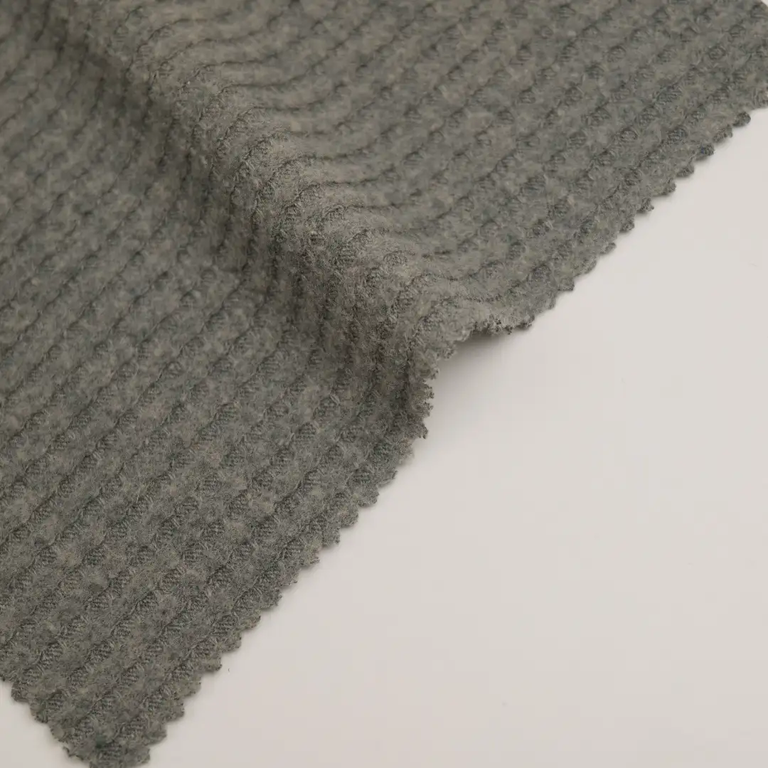 China Fabric for T-shirt ,Polo T-shirt ,Hoodie   Waffle Knit Fabric Cotton Polyester Olive green color buy from China wholesaler bulk order at wholesale price free worldwide shipping Alibaba