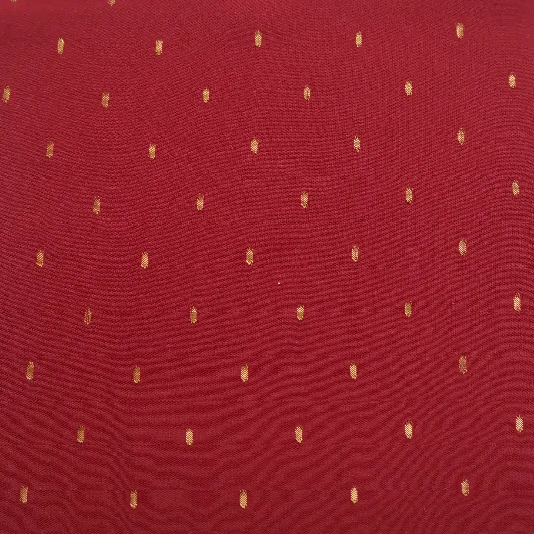 China Fabric for Shirt,Blouse,Skirt,Shirt Long Sleeve Button ,Over Shirt Rayon Jacquard Natural Woven Fabric Rayon Polyester Red With Gold Lurex color buy from China wholesaler bulk order at wholesale price free worldwide shipping Alibaba