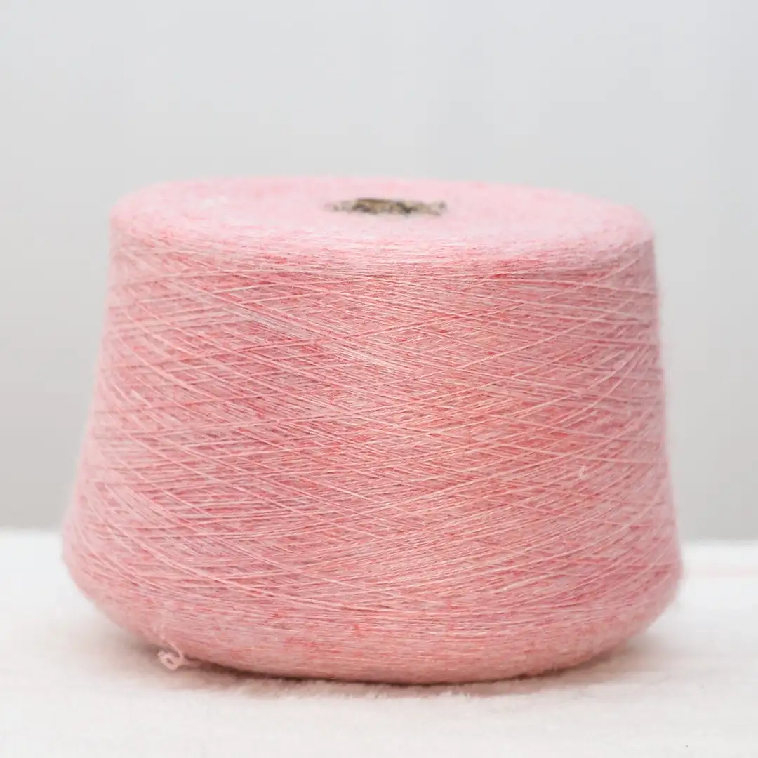 China Yarn for Crop Top Pullover (Sweater),Dresses (Cardigan Open) (Sweater) Core Spun Yarn Regular Yarn Recycled Polyester Nylon Wool PBT Pink color buy from China wholesaler bulk order at wholesale price free worldwide shipping Alibaba