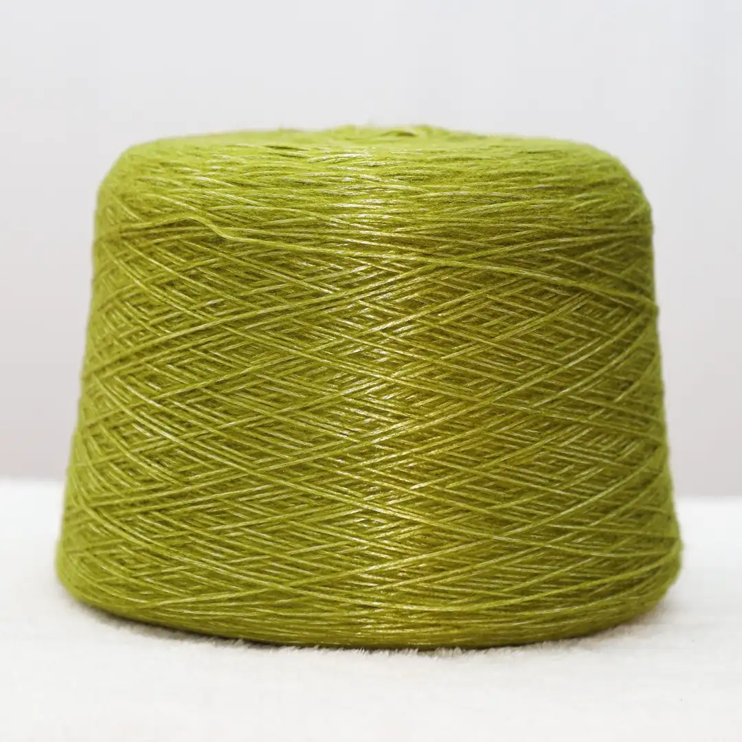 China Yarn for Knitted Jacket (Sweater),Round Neck Pullover (Sweater) Air Spun Yarn Fancy Yarn Acrylic Polyester Light Green color buy from China wholesaler bulk order at wholesale price free worldwide shipping Alibaba