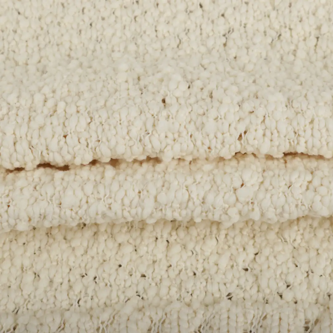 China Yarn for Knitted Jacket (Sweater),Round Neck Pullover (Sweater),Crew Neck Pullover (Sweater),Hoodie  (Sweater) Slub Yarn Fancy Yarn Polyester Cream color buy from China wholesaler bulk order at wholesale price free worldwide shipping Alibaba