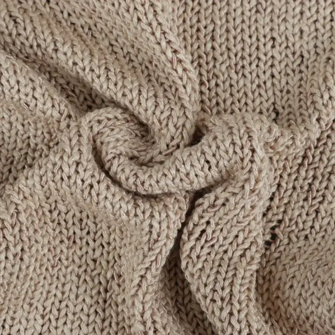 Bangladesh Yarn for Round Neck Pullover (Sweater) Tubular Tape Yarn Fancy Yarn Acrylic Nylon Tube Metalic Beige[AVL] color buy from Bangladesh wholesaler bulk order at wholesale price free worldwide shipping Alibaba