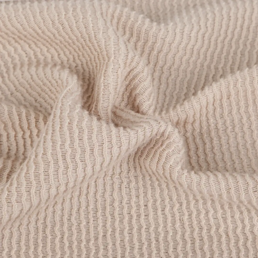 China Fabric for T-Shirt,Polo Shirt,Hoodie Weft Jacquard Knit Fabric Polyester Spandex BEIGE color buy from China wholesaler bulk order at wholesale price free worldwide shipping Alibaba