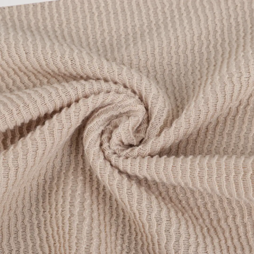 China Fabric for T-Shirt,Polo Shirt,Hoodie Weft Jacquard Knit Fabric Polyester Spandex BEIGE color buy from China wholesaler bulk order at wholesale price free worldwide shipping Alibaba