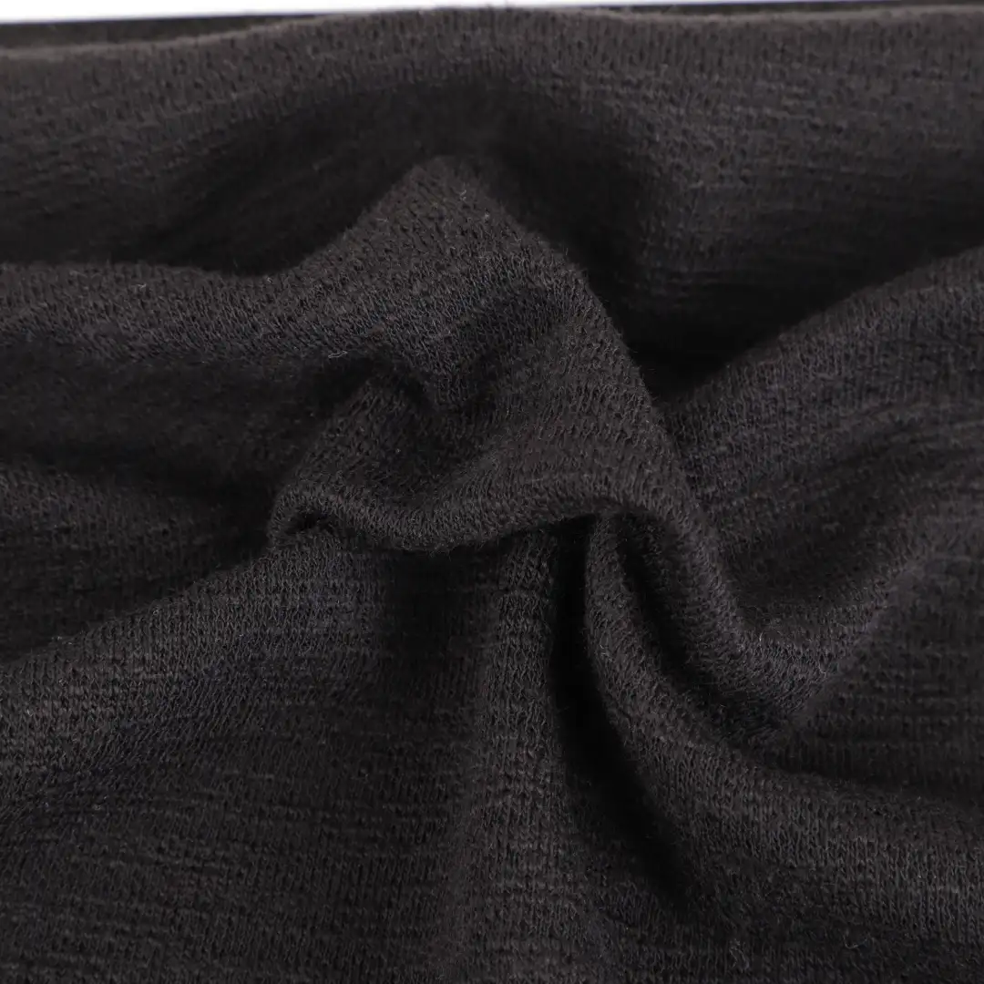 China Fabric for T-Shirt,Hoodie Interlock Knit Fabric Polyester Cotton BLACK color buy from China wholesaler bulk order at wholesale price free worldwide shipping Alibaba