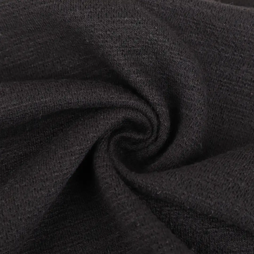China Fabric for T-Shirt,Hoodie Interlock Knit Fabric Polyester Cotton BLACK color buy from China wholesaler bulk order at wholesale price free worldwide shipping Alibaba