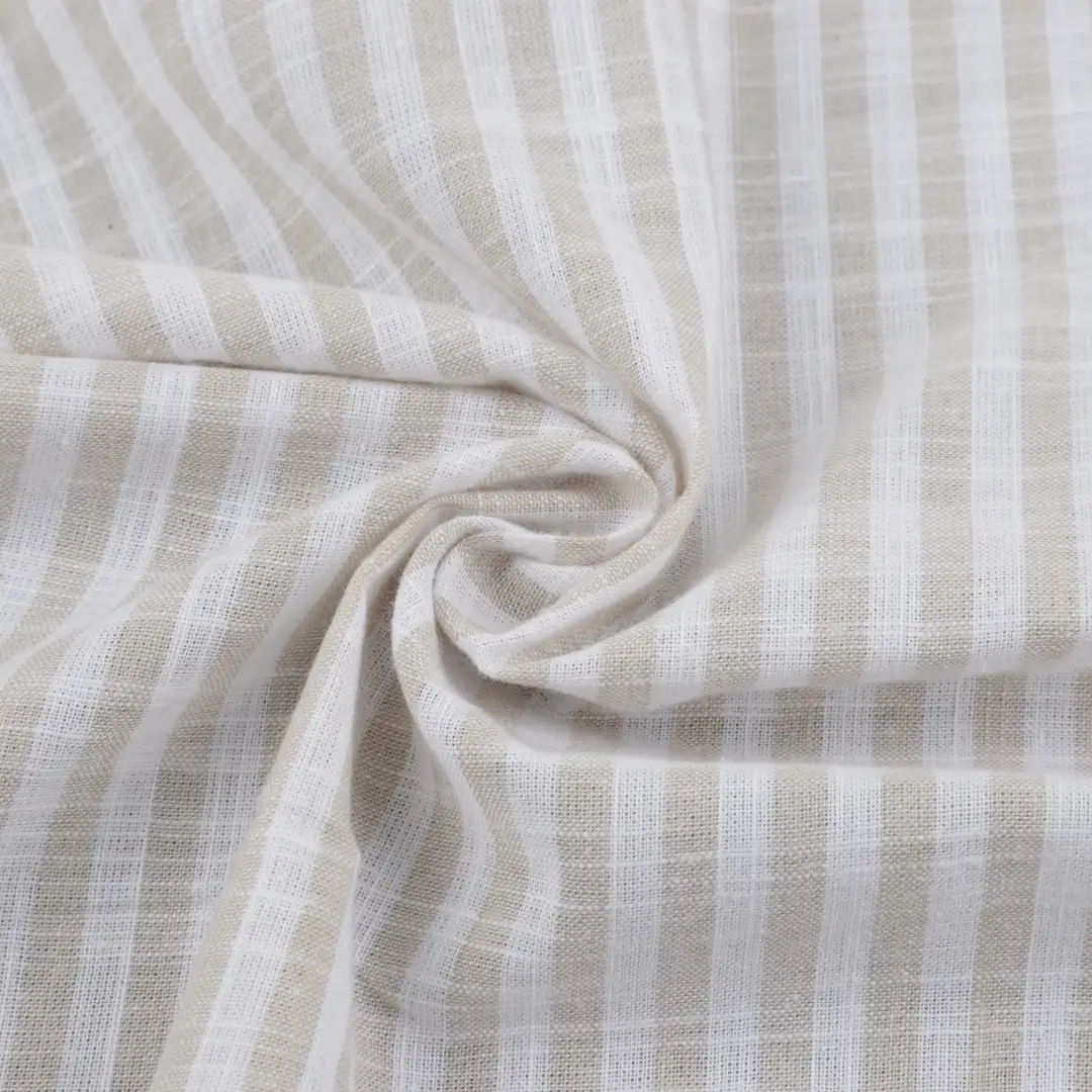 Bangladesh Fabric for Shirt,Blouse,Crop Top Cotton Slub Natural Woven Fabric Cotton Slub White/Beige YD color buy from Bangladesh wholesaler bulk order at wholesale price free worldwide shipping Alibaba