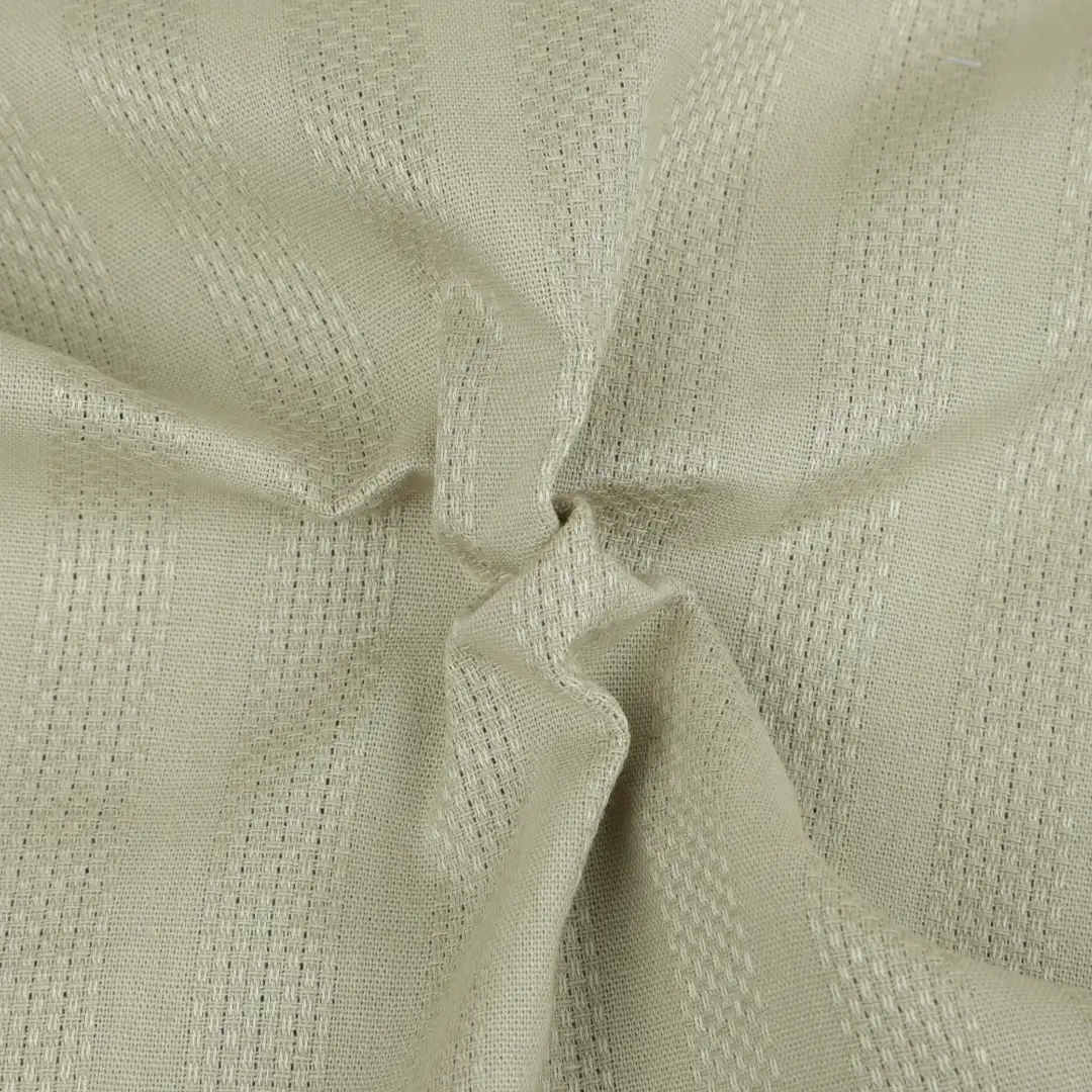 Bangladesh Fabric for Shirt,Cropped V-Neck Shirt,Puff Short Sleeve Ruffle Crop Shirt,French Ruffle Collar Shirt Cotton Dobby Natural Woven Fabric BCI Cotton Lt. Olive color buy from Bangladesh wholesaler bulk order at wholesale price free worldwide shipping Alibaba