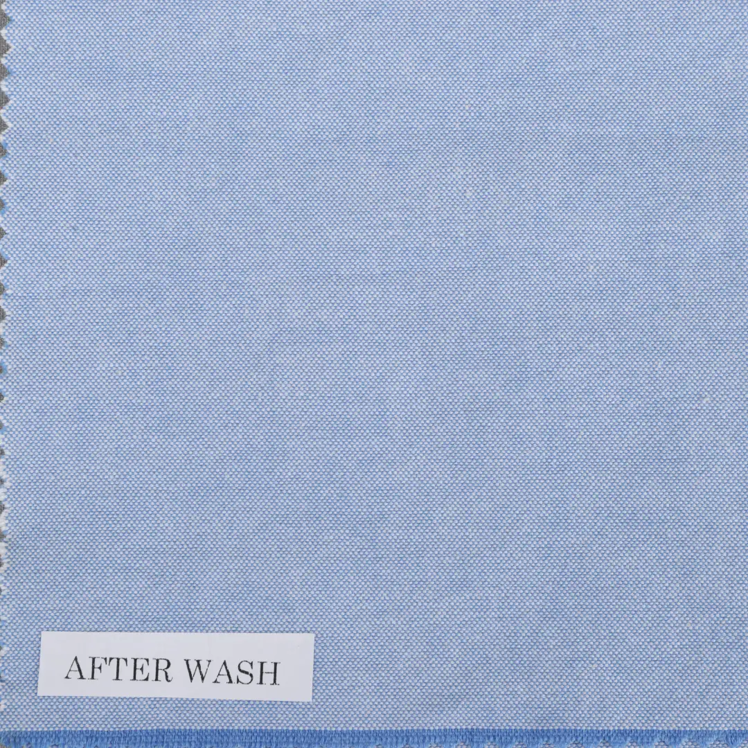 Bangladesh Fabric for Shirt,Casual Long Sleeve Crop Shirt,Cropped V-Neck Shirt Cotton YD Oxford Natural Woven Fabric BCI Cotton Blue color buy from Bangladesh wholesaler bulk order at wholesale price free worldwide shipping Alibaba