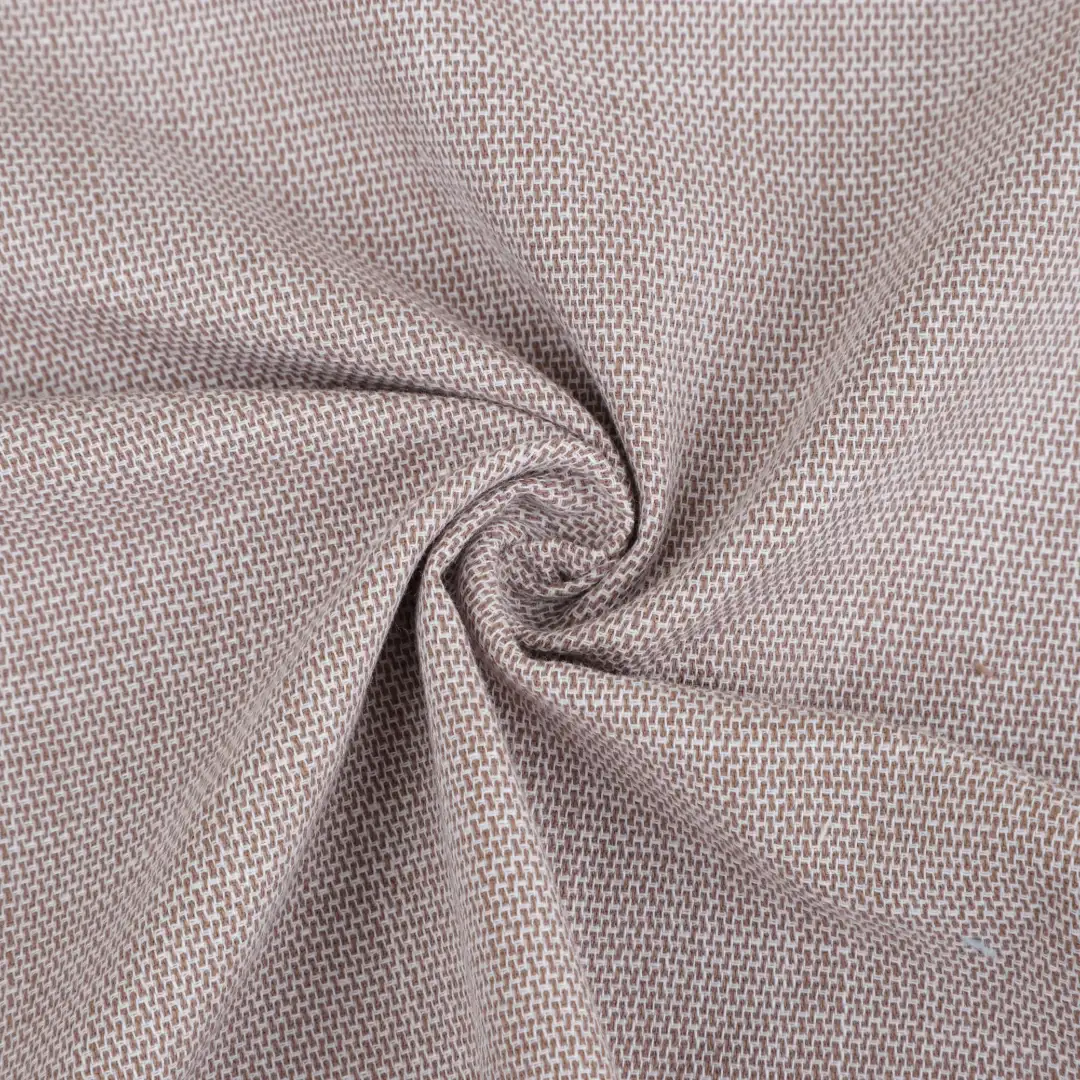 Bangladesh Fabric for Shirt,Casual Long Sleeve Crop Shirt,Cropped V-Neck Shirt,French Ruffle Collar Shirt Cotton Dobby Natural Woven Fabric BCI Cotton Beige color buy from Bangladesh wholesaler bulk order at wholesale price free worldwide shipping Alibaba