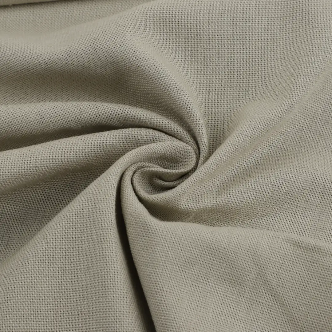Bangladesh Fabric for Shirt Cotton Plain Natural Woven Fabric Cotton Linen light olive-Solid dayed color buy from Bangladesh wholesaler bulk order at wholesale price free worldwide shipping Alibaba