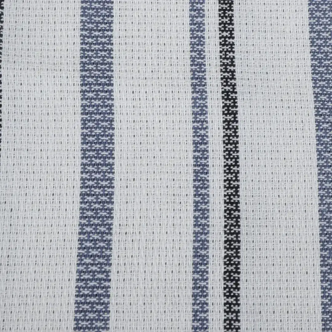 Bangladesh Fabric for Shirt Cotton Dobby Natural Woven Fabric BCI Cotton Polyester Viscose Blue Summer Simple Stripe color buy from Bangladesh wholesaler bulk order at wholesale price free worldwide shipping Alibaba