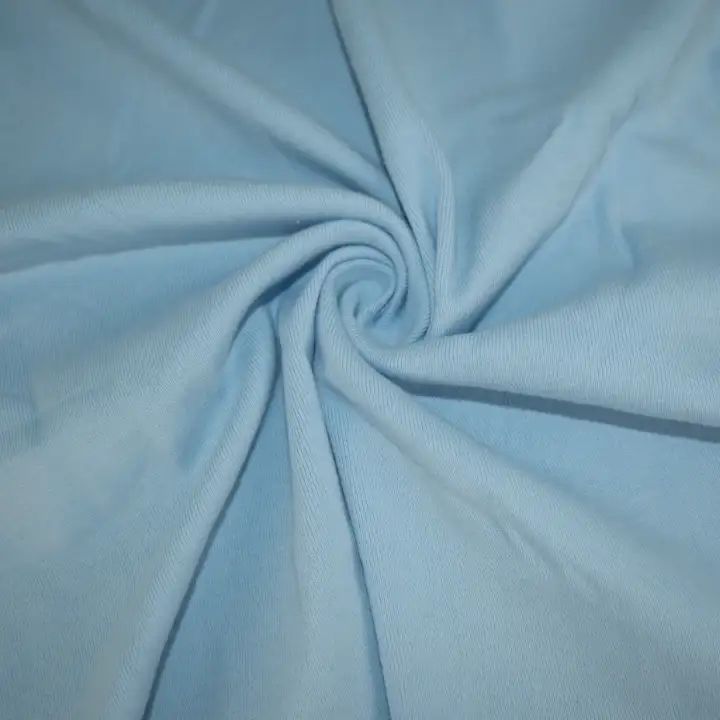 India Fabric for T-Shirt Rib Knit Fabric Cotton Blue color buy from India wholesaler bulk order at wholesale price free worldwide shipping Alibaba