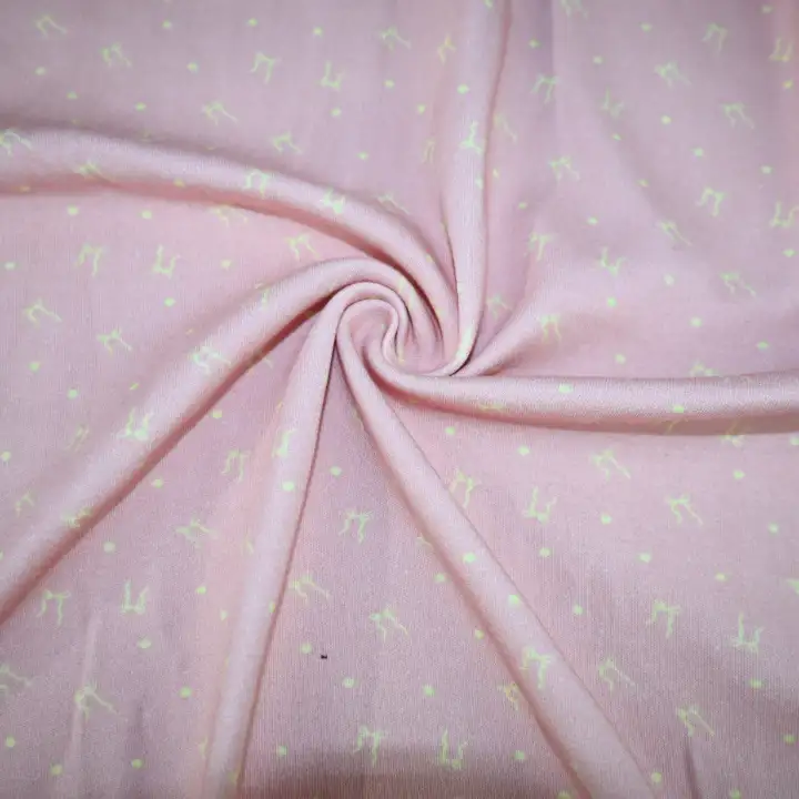 India Fabric for T-Shirt,Polo Shirt Interlock Knit Fabric Cotton Spandex Printed color buy from India wholesaler bulk order at wholesale price free worldwide shipping Alibaba