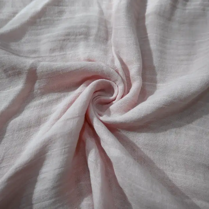 India Fabric for Blouse,Crop Top,Skirt Cotton Double Layer Natural Woven Fabric Cotton Pink color buy from India wholesaler bulk order at wholesale price free worldwide shipping Alibaba