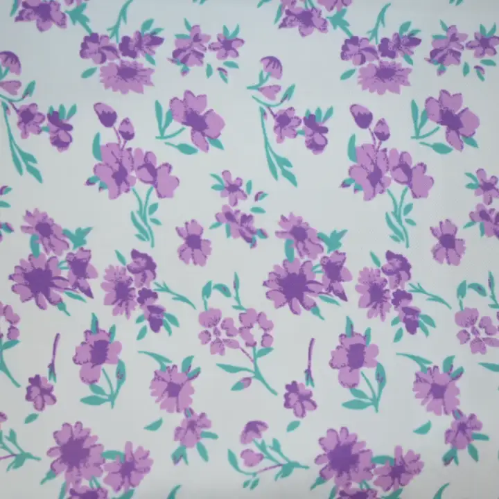 India Fabric for Blouse,Crop Top,Skirt Polyester Taffeta Synthetic Woven Fabric Polyester Flower Print color buy from India wholesaler bulk order at wholesale price free worldwide shipping Alibaba