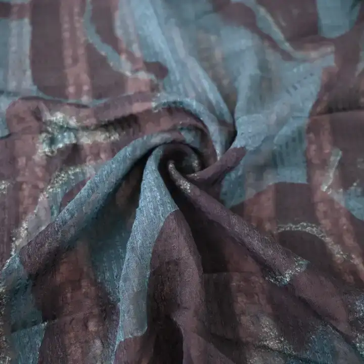 India Fabric for Blouse Polyester Dobby Synthetic Woven Fabric Polyester Printed color buy from India wholesaler bulk order at wholesale price free worldwide shipping Alibaba