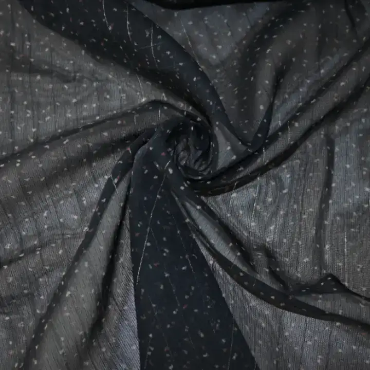 India Fabric for Blouse Chiffon Synthetic Woven Fabric Polyester Lurex Printed color buy from India wholesaler bulk order at wholesale price free worldwide shipping Alibaba