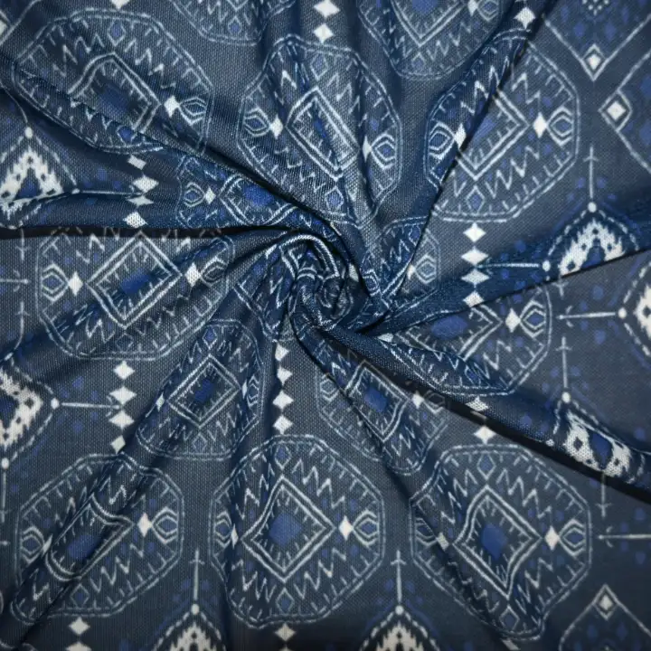 India Fabric for Blouse Polyester Spandex Mesh Knit Fabric Polyester Spandex Printed color buy from India wholesaler bulk order at wholesale price free worldwide shipping Alibaba