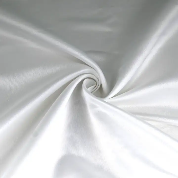India Fabric for Blouse Polyester Satin Synthetic Woven Fabric Polyester Off White color buy from India wholesaler bulk order at wholesale price free worldwide shipping Alibaba