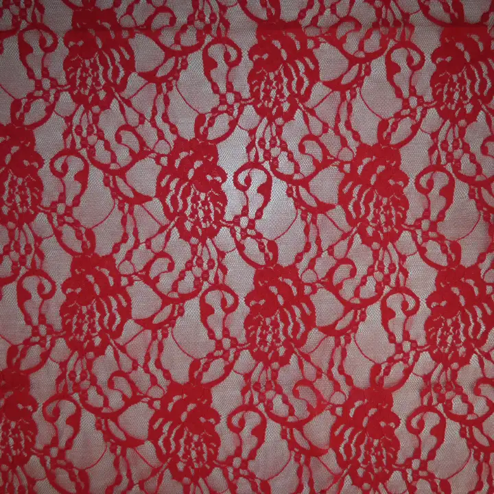 India Fabric for Shorts Poly Mesh schiffli Knit Fabric Polyester Red color buy from India wholesaler bulk order at wholesale price free worldwide shipping Alibaba