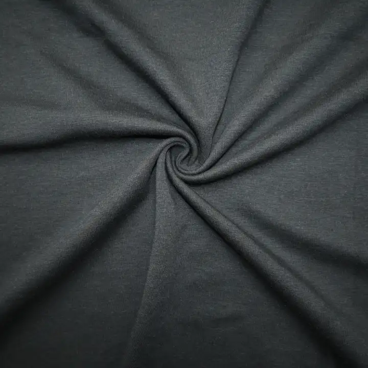 India Fabric for Jackets Single Jersey Knit Fabric Viscose Nylon Spandex Black color buy from India wholesaler bulk order at wholesale price free worldwide shipping Alibaba