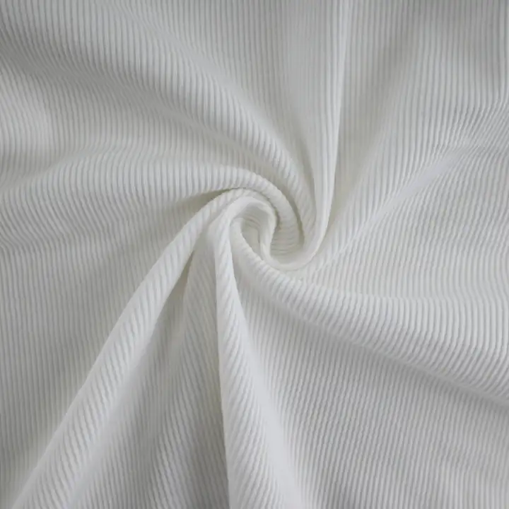 India Fabric for Pajamas knitted Corduroy Knit Fabric Cotton White color buy from India wholesaler bulk order at wholesale price free worldwide shipping Alibaba