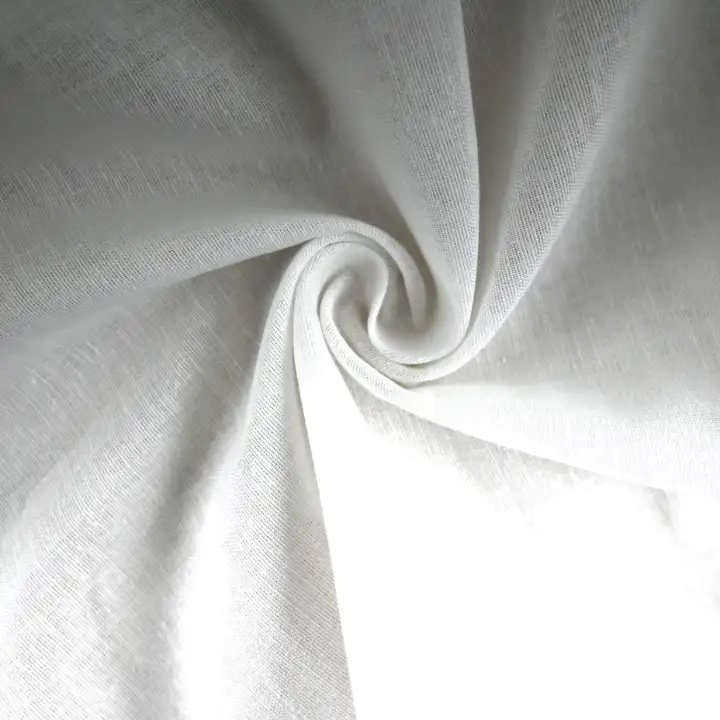 India Fabric for Shirt Linen/Cotton Plain Natural Woven Fabric Cotton Linen White color buy from India wholesaler bulk order at wholesale price free worldwide shipping Alibaba