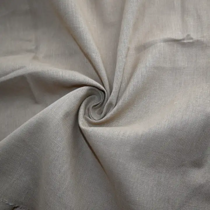 India Fabric for Shirt Linen/Cotton Plain Natural Woven Fabric COTTON LINEN Grey color buy from India wholesaler bulk order at wholesale price free worldwide shipping Alibaba