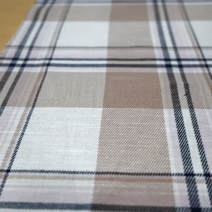 India Fabric for Shirt Cotton YD Twill Natural Woven Fabric Cotton Multi color Check color buy from India wholesaler bulk order at wholesale price free worldwide shipping Alibaba