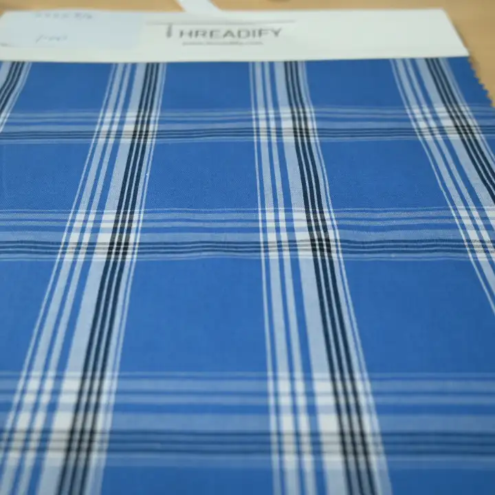 India Fabric for Shirt Cotton YD Twill Natural Woven Fabric Cotton Multi color Check color buy from India wholesaler bulk order at wholesale price free worldwide shipping Alibaba