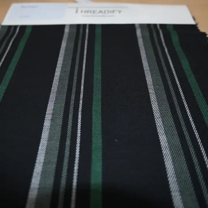 India Fabric for Shirt Cotton YD Twill Natural Woven Fabric Cotton Multi color Stripe color buy from India wholesaler bulk order at wholesale price free worldwide shipping Alibaba