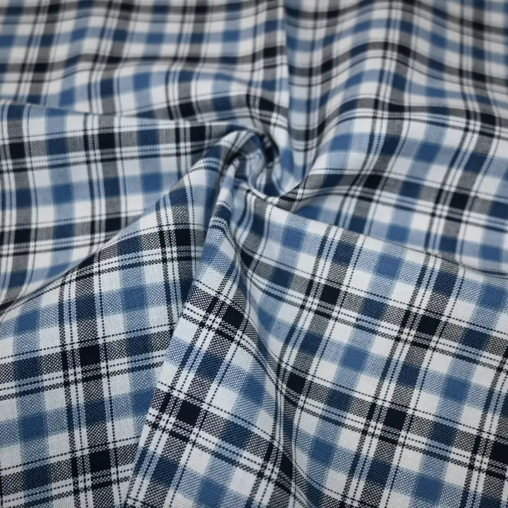 India Fabric for Shirt Cotton YD Twill Natural Woven Fabric Cotton Multi color Check color buy from India wholesaler bulk order at wholesale price free worldwide shipping Alibaba
