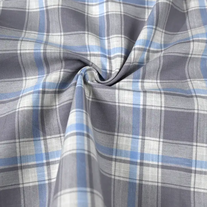 India Fabric for Shirt Cotton YD Twill Natural Woven Fabric Cotton Multi color Check color buy from India wholesaler bulk order at wholesale price free worldwide shipping Alibaba