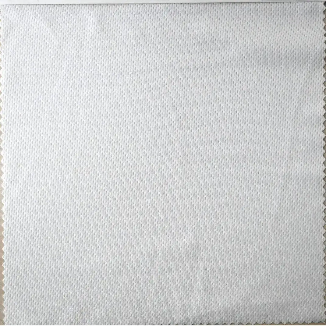 China Fabric for T-Shirt,Round Neck Pullover ,Sweatshirt,Tracksuits Birdeye Mesh Knit Fabric Polyester Spandex white color buy from China wholesaler bulk order at wholesale price free worldwide shipping Alibaba