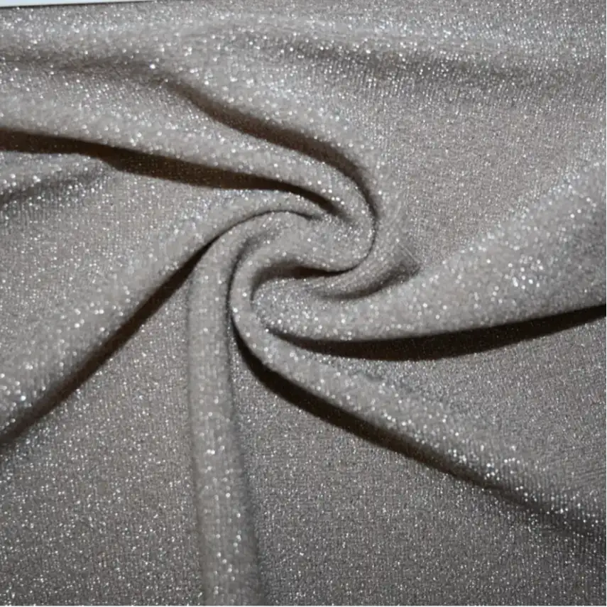 China Fabric for T-Shirt Single Jersey Knit Fabric Nylon Lurex Spandex Khaki color buy from China wholesaler bulk order at wholesale price free worldwide shipping Alibaba