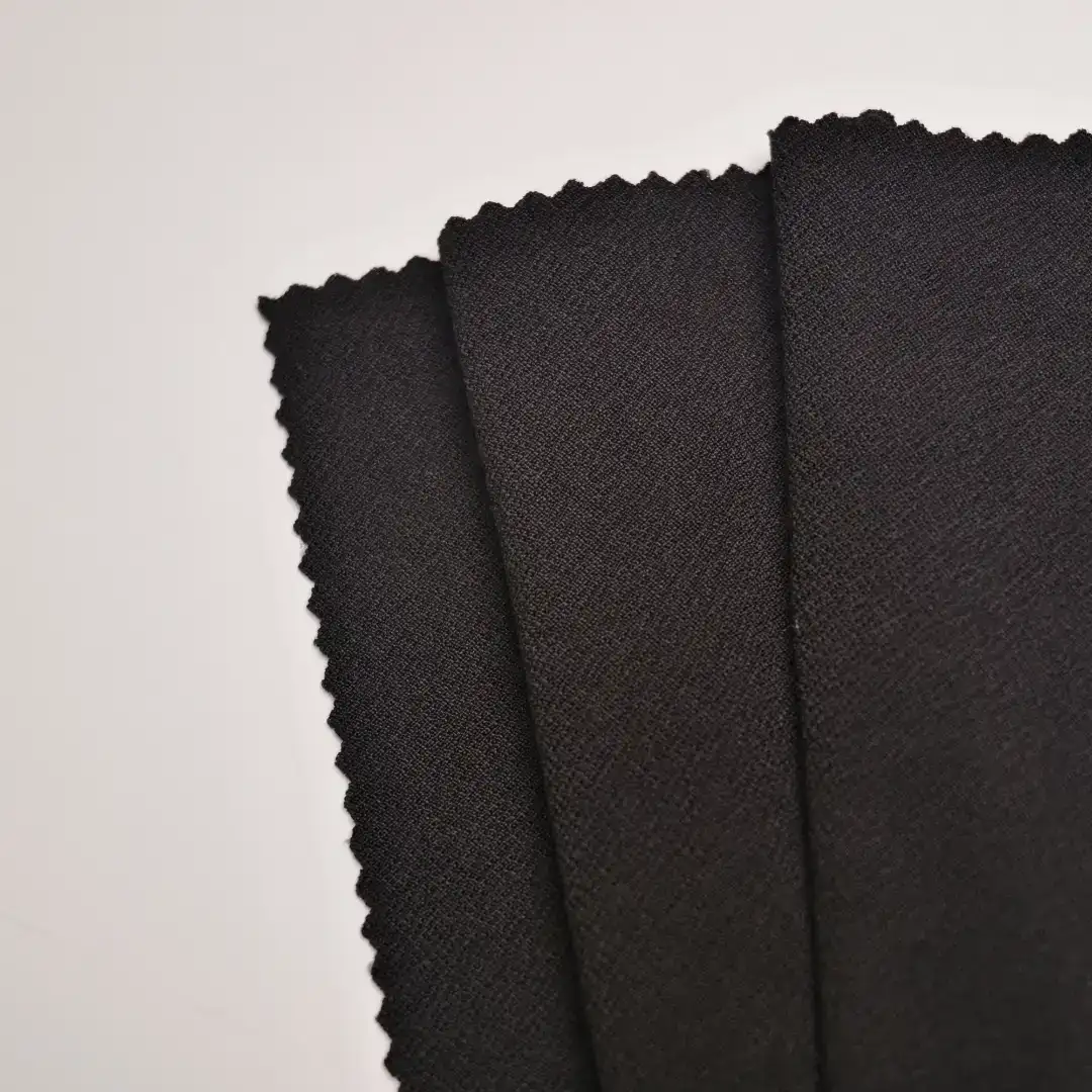 China Fabric for Jackets,Blazer Knit crepe Knit Fabric Polyester Spandex black color buy from China wholesaler bulk order at wholesale price free worldwide shipping Alibaba