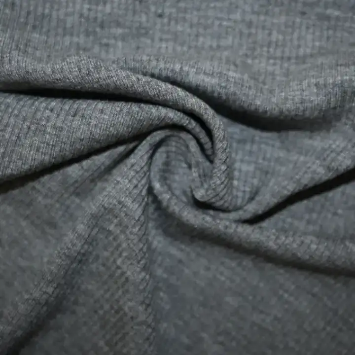 China Fabric for Open Cardigan  Rib Knit Fabric Spandex Polyester grey color buy from China wholesaler bulk order at wholesale price free worldwide shipping Alibaba