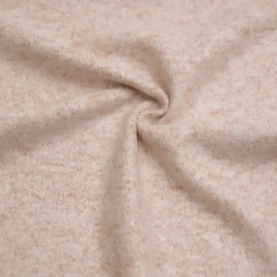 China Fabric for Ladies Vest ,Open Cardigan  Hacci Knit Fabric Rayon Polyester Spandex Light brown color buy from China wholesaler bulk order at wholesale price free worldwide shipping Alibaba