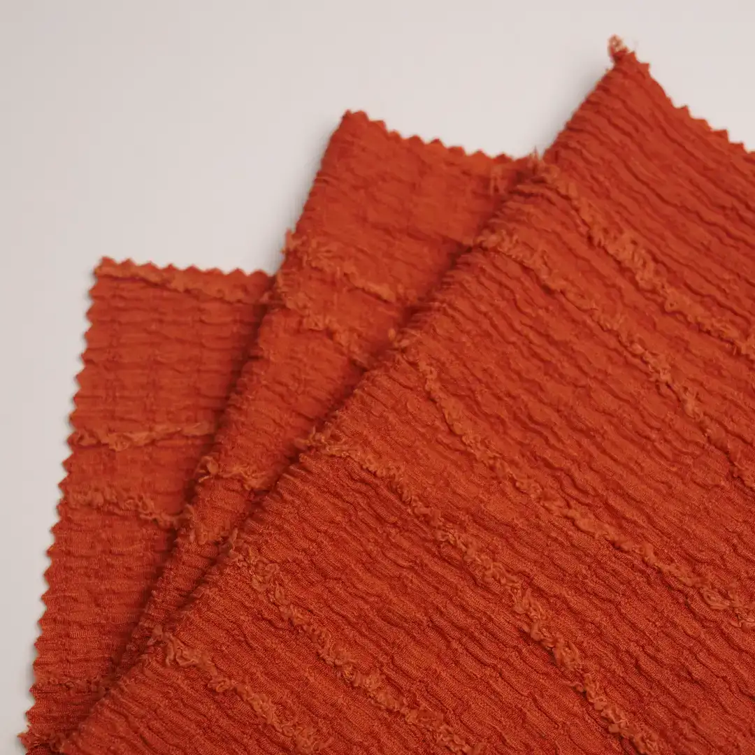 China Fabric for Dresses (Pullover)  Lace Knit Fabric Polyester Spandex Chestnut red color buy from China wholesaler bulk order at wholesale price free worldwide shipping Alibaba