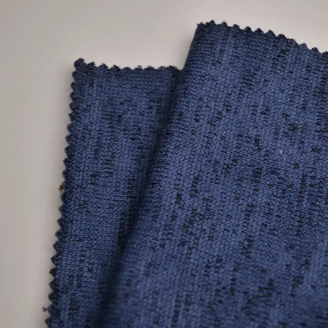 China Fabric for Open Cardigan ,Half-Zipper Cardigan  Hacci Knit Fabric Polyester blue color buy from China wholesaler bulk order at wholesale price free worldwide shipping Alibaba