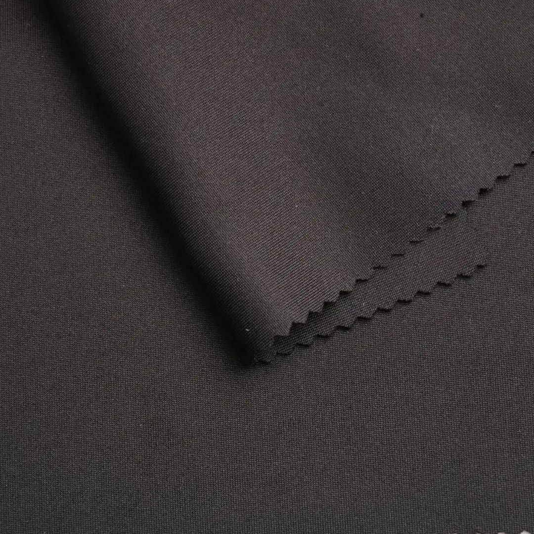 China Fabric for Jackets,Bomber jacket Scuba Knit Fabric Polyester Spandex black color buy from China wholesaler bulk order at wholesale price free worldwide shipping Alibaba