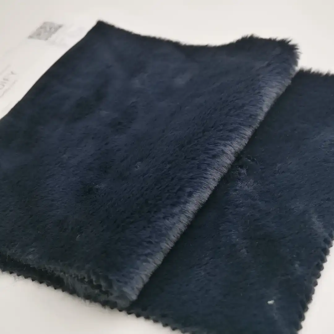 China Fabric for Crop Top Pullover ,Women's Pants  Tricot Brush Knit Fabric Polyester Dark blue-gray color buy from China wholesaler bulk order at wholesale price free worldwide shipping Alibaba