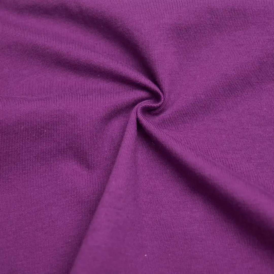 China Fabric for T-Shirt,Jogger,Yoga Clothes Single Jersey Knit Fabric Cotton purple color buy from China wholesaler bulk order at wholesale price free worldwide shipping Alibaba