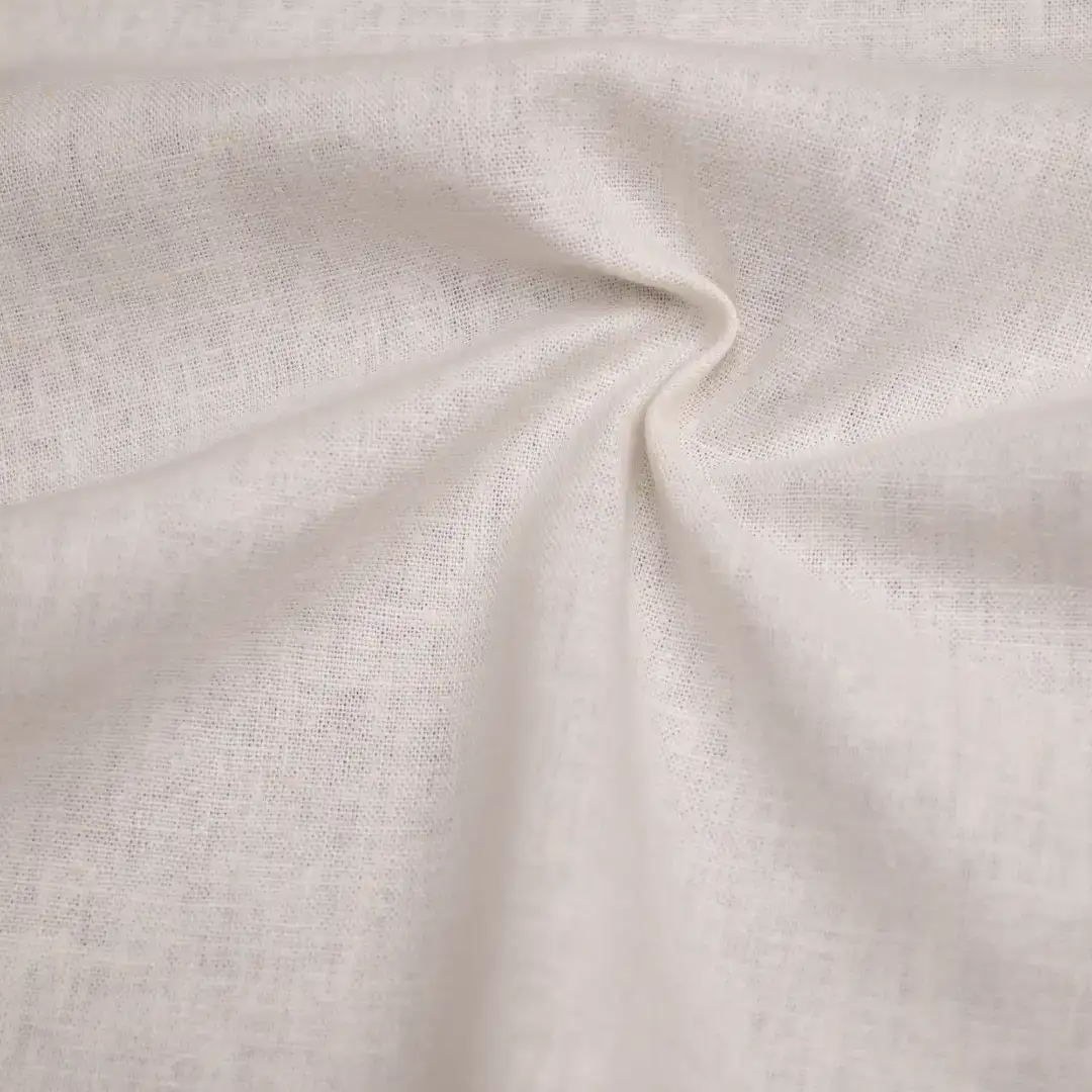 China Fabric for Blouse,Shirt Long Sleeve Button ,Shirt Half Sleeve Button ,Over Shirt Linen/Rayon Plain Natural Woven Fabric Rayon Linen Milky white color buy from China wholesaler bulk order at wholesale price free worldwide shipping Alibaba